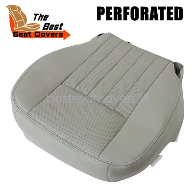 Cubierta de asiento de cuero Perf inferior del conductor delantero gris para Lincoln Navigator 2003-2006 Foto 1 de 4