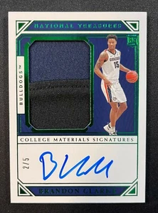 2019-20 National Treasures Brandon Clarke Gonzaga RC Rookie Patch Auto RPA # /5 - Picture 1 of 2