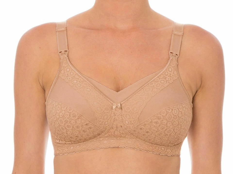 Triumph Lace Maternity Wirefree Nursing Bra | Nude | Size 10 - 22 |#10000030 - image 1 of 1