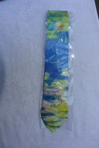 Psychedelic Style Necktie - Cravate - Monet - Les Nympheas - New in Bag - Picture 1 of 2