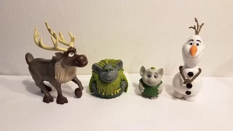 Disney Frozen Rock Stone Trolls Sven & Olaf Figures Lot Cover
