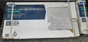 Wickes Olympia Light Grey Stone Effect Floor & Wall Tiles - Picture 1 of 5