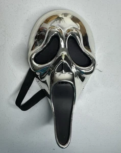 Scream Ghost Face NUR MASKE silber günstig ohne Kapuze oder Latz Halloween Horror - Bild 1 von 5