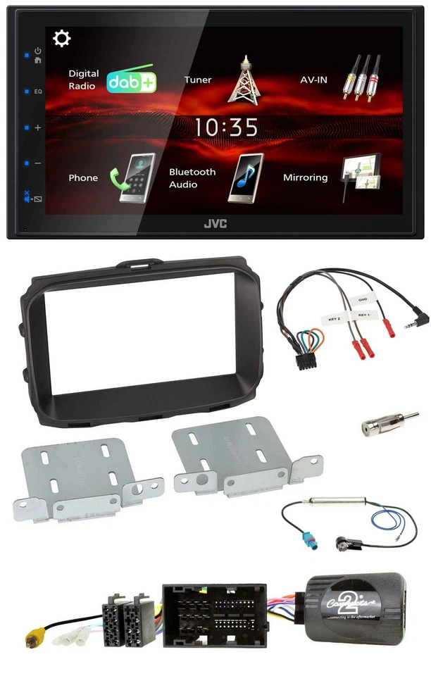 JVC USB Bluetooth Lenkrad DAB 2DIN Autoradio für Alfa Giulietta 2013-2021 940 Fa - Bild 1 von 4