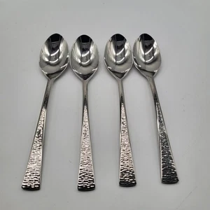 GORHAM BISCAYNE Stainless Steel 18/10 Vietnam Teaspoons Set of 4 Hammered - Bild 1 von 8