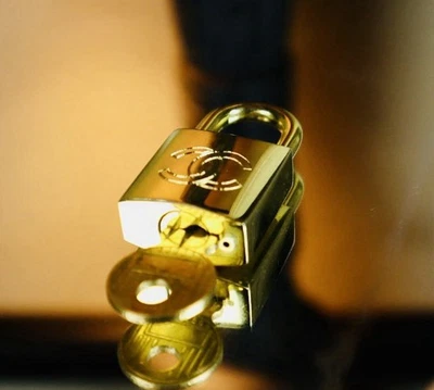 CHANEL Padlock & Key Cadena Bag Charm Gold Coco Mark Authentic - Image 1 of 4