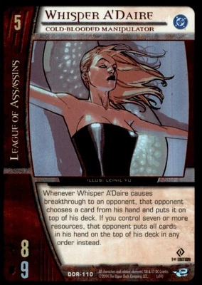 2004 U.D. VS System DC Origins 1st Edition Whisper A-Daire #DOR-110 Foil - Image 1 of 2
