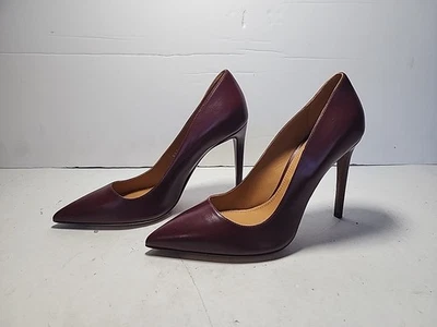 Ralph Lauren Etiqueta Púrpura Celia Becerro Burdeos Mujer Tacón Talla EU 37 (6.5 US)  Foto 1 de 4