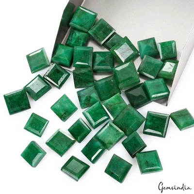 Lote de las mejores piedras preciosas sueltas naturales de 500 quilates de corte fino verde zambia para anillo Foto 1 de 4