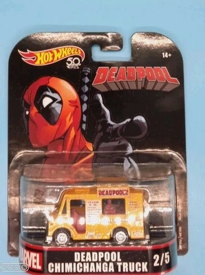 Camión de tacos Hot Wheels Premium Deadpool Yellow Chimichanga 2019 Marvel FT7 nuevo Foto 1 de 2
