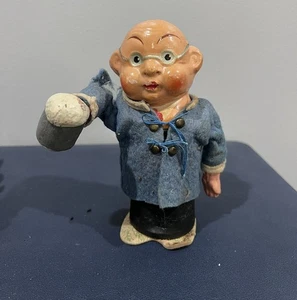 Antique German Paper Mache squeeze Toy Man drinking Beer with stein paper mache - Picture 1 of 5