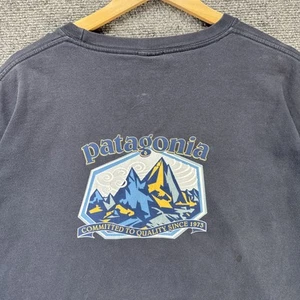 Vintage Patagonia Shirt Mens XL Navy 90s Art Animals Art Mountain Beneficial Ts - Picture 1 of 8