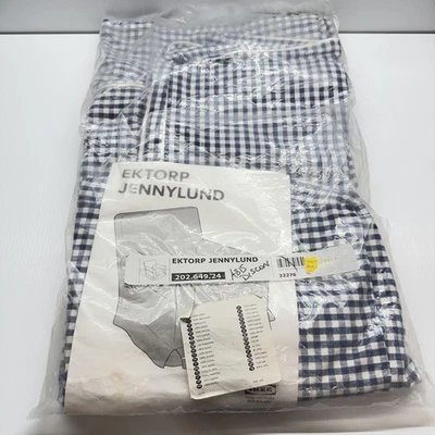 NEW  Ikea Ektorp JENNYLUND Cover for armchair Blue White Checkered Gingham NOS - Image 1 of 4