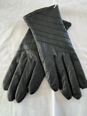 NUEVOS Guantes Van Raalte de Cuero Suave Negros - Forrados de Nylon Talla S-M Regalo para Mamá Foto 1 de 4
