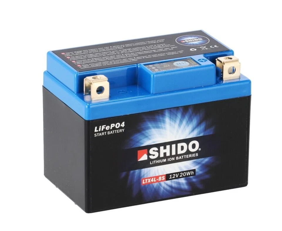 Shido LTX4L-BS Lithium Ionen Batterie 12V LiFePO4 (YTX4L-BS YT4L-BS YTC4L-BS) - Bild 1 von 1