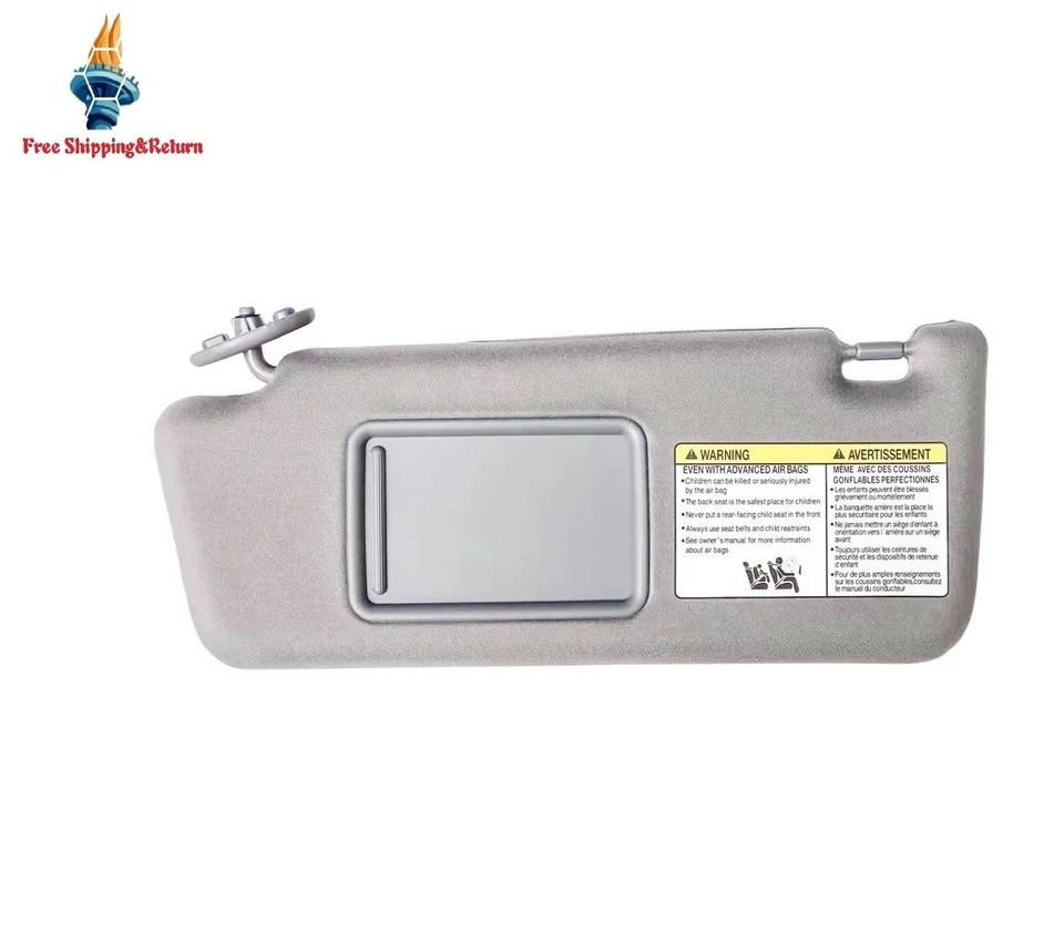 Para-sol cinza para motorista esquerdo com espelho Toyota Tacoma 2005-2015 HY009608-LH - Imagem 1 de 4