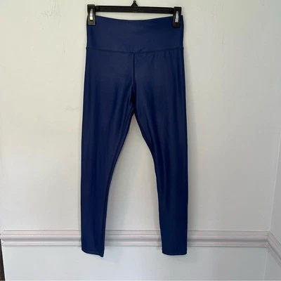 Leggings de tiro alto Zyia Active azules metálicos claros y ajustados talla 4 Foto 1 de 4