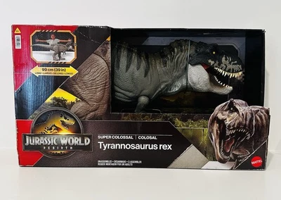 NUEVO• Jurassic World Rebirth: Tyrannosaurus Rex Super Colossal 39 pulgadas Mattel Foto 1 de 4