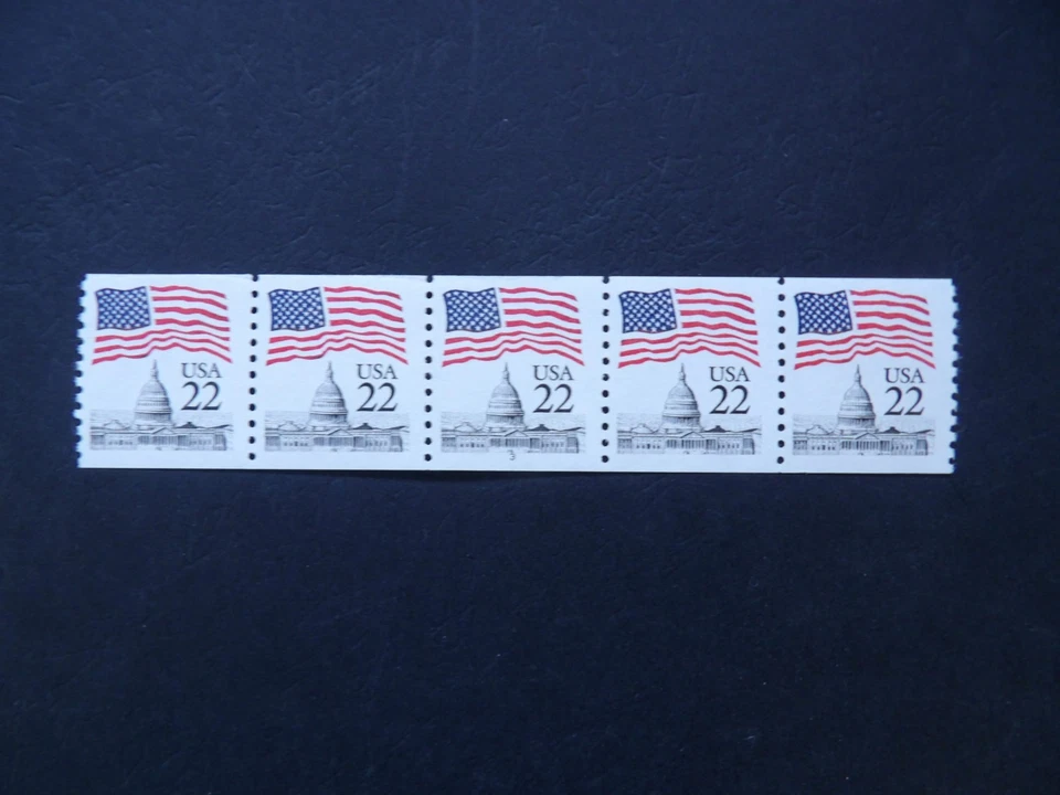 #2115a 22c Flag over Capitol PNC5 #3 MNH OG VF  Harder to Find Plate # in a PNC5 - Image 1 of 1