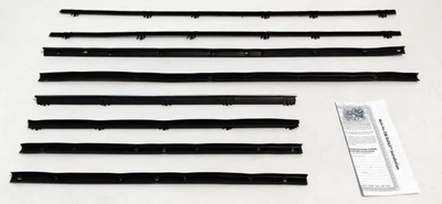 Restricción de barrido de ventana para Pontiac GTO Lemans 1964 sedán negro delantero trasero Foto 1 de 4