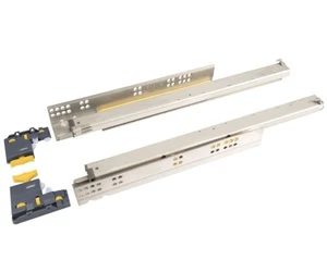 Unterbau Schubladenschiene mit Soft-Close-Funktion Vollauszug 30kg Schiene - Bild 1 von 3