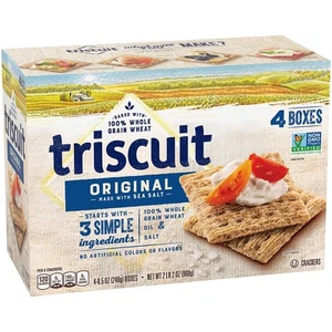 Triscuit Original with Sea Salt Crackers 8.5 oz 4/Pack (220-02004) - Picture 1 of 4