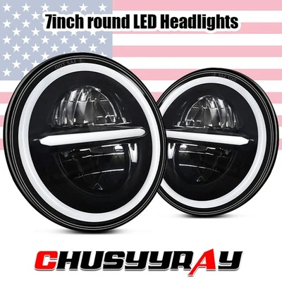 适用于庞蒂亚克 Grand LeMans 1975 对 7 英寸 LED 车头灯 高/低光束 6000k — 第 1/4 张图片