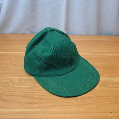 Gorra de béisbol vintage años 50 - lana verde con pátina original Foto 1 de 4