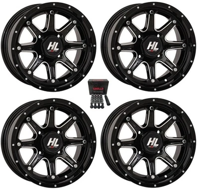 High Lifter HL4 14" Wheels Machined Kawasaki Brute Force IRS (4) Foto 1 de 3