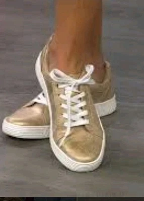 Soul Naturalizer Neela Gold Lace up Sneaker Tennis Shoes Size 8 Womens - Image 1 of 4