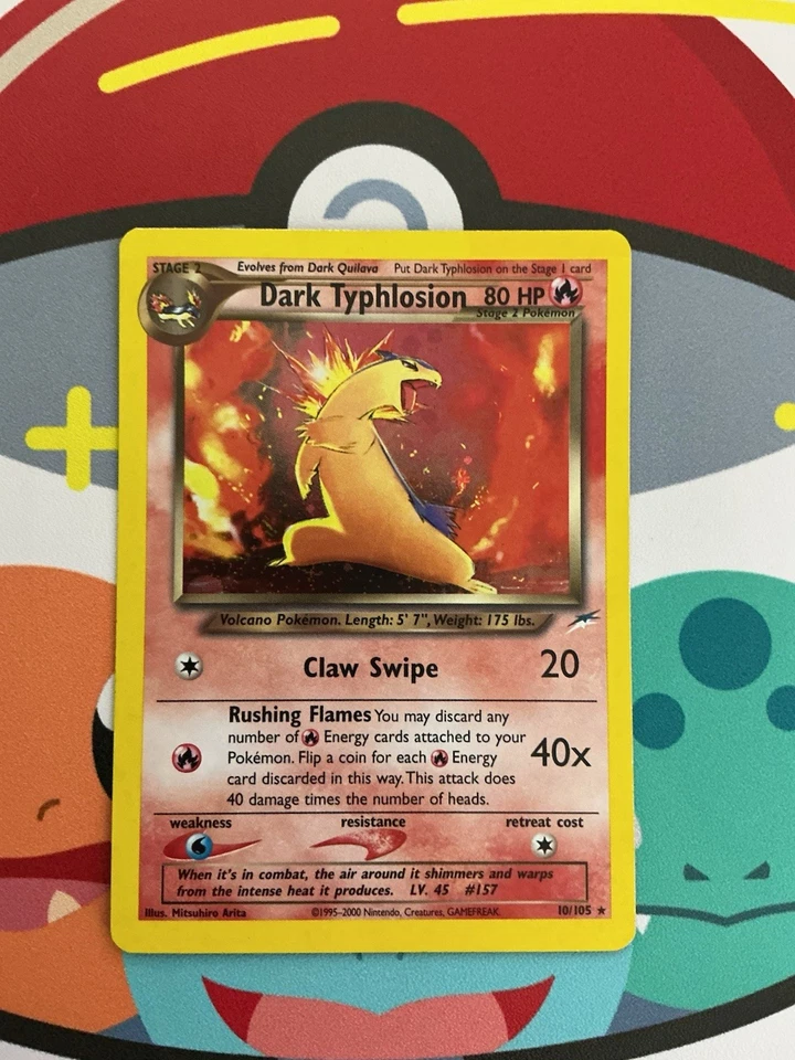 Pokémon TCG Dark Typhlosion Neo Destiny 10/105 Holo Unlimited Holo Rare LP/NM - Image 1 of 4