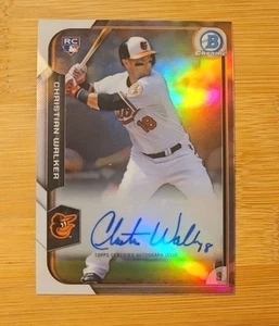 Christian Walker 2015 Bowman Chrome REFRACTOR #BCAR-CW AUTO /499 - Picture 1 of 2
