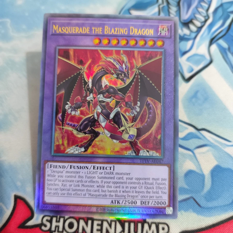 Yugioh Asian English Masquerade The Blazing Dragon TFTV-AE047 SE Original - Image 1 of 1