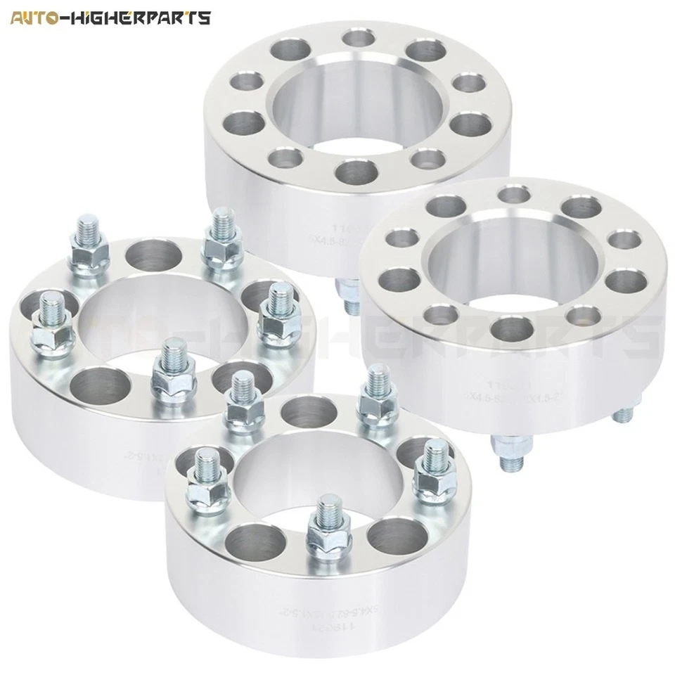Compatível com 1998-2022 Toyota Camry Honda Accord 4X espaçadores de roda 5x4.5 12x1.5 parafusos prisioneiros 2" - Imagem 1 de 4