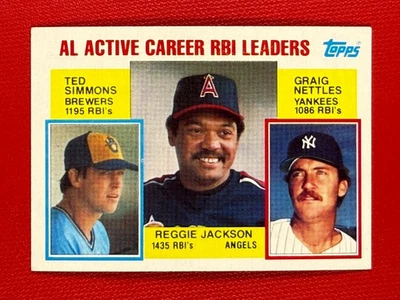 1984 Topps Career Leaders Reggie Jackson, Graig Nettles, Ted Simmons #713 - Imagem 1 de 2