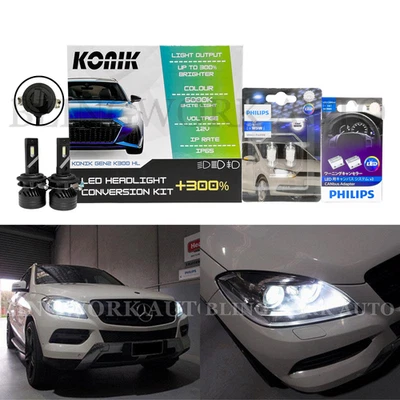 KONIK K300 H7 LED Low Beam + Philips T10 Parker Kit for Mercedes Benz W166 ML250 - Image 1 of 4