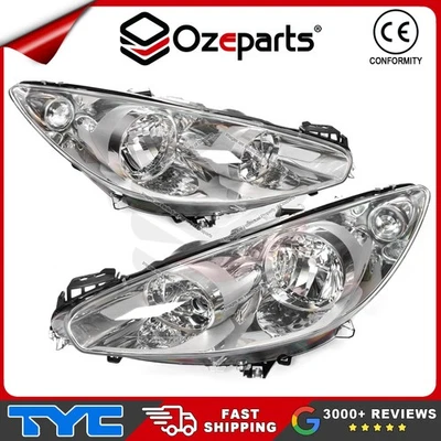 Set Pair LH+RH Head Light Front Lamp For Peugeot 308 T7 Series 2 2012~2014 - Image 1 of 4
