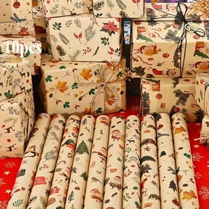 Wrapping Paper Set of 10 Rolls of Christmas Suitable for New Year's Eve Presents - Picture 1 of 6