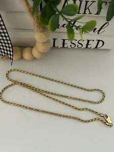 STERLINGSILBER ITALIEN Gold Seil Kette 9,1 Gramm 20" sehr schön! - Bild 1 von 6