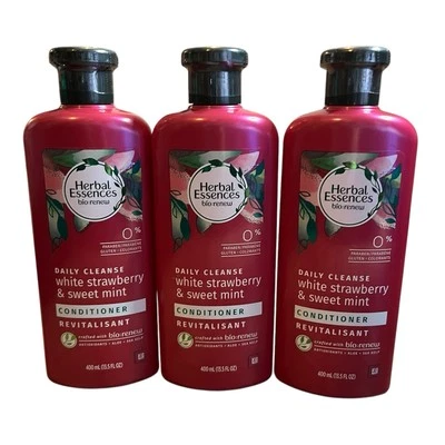 3X Herbal Essences Bio:renew White Strawberry & Sweet Mint Conditioner, New - Image 1 of 4