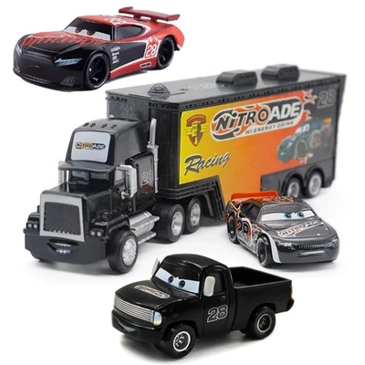 Camión de transporte Nitroade NO.28 y camioneta y coche modelo de coche fundido a presión coches Disney Pixar Foto 1 de 4