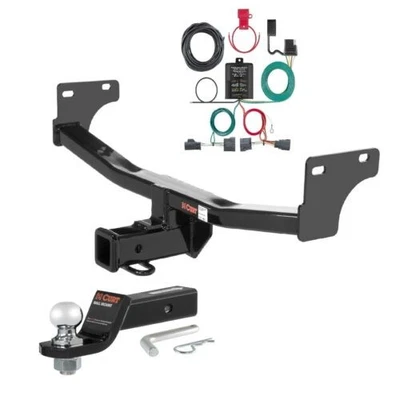 Curt Class 3 Trailer Hitch Tow Package w/ 2" Loaded Ball Mount for Jeep Compass Foto 1 de 4