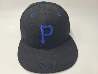 Pittsburgh Pirates New Era 59Fifty Ajustado 7 1/8 Gorra Gorra Lana Hombres MLB Negro Azul Foto 1 de 4