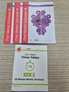 Jahr 2 geistige Mathematik 3 Bücher Home Ed CGP Schofield & Sims Rechnen Zeiten Tabellen - Bild 1 von 4