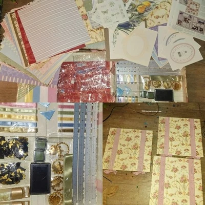 Anna Griffin 2003 BIG Lot Dies Set Die 45Pc Paper Vellum Frames Metal Charms Box - Image 1 of 4