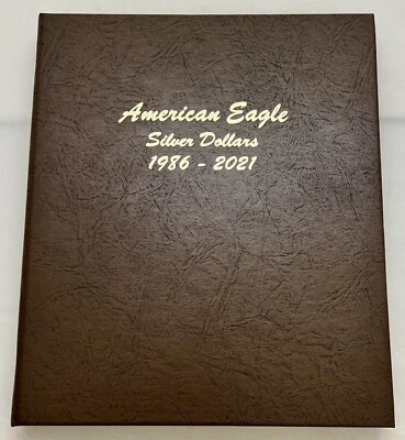American Silver Eagle 1986-2021 36 monedas T-1 BU conjunto álbum Dansco con funda Foto 1 de 4