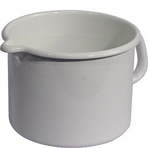 Riess Emaille Schnabeltopf 1 l weiß Milchtopf Classic Emailletopf Induktion - Bild 1 von 1