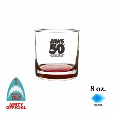Amity Official celebrates JAWS 50th Anniversary Whiskey Glass PRESALE