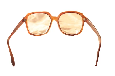 Marco de gafas cuadrado retro vintage de gran tamaño años 70 gafas de plástico marrón Foto 1 de 4
