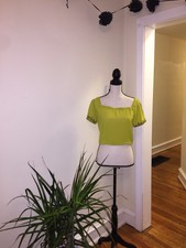New listing
Handmade Lime Green Hand sewn Beaded Crop Top Rave Unique Gypsy